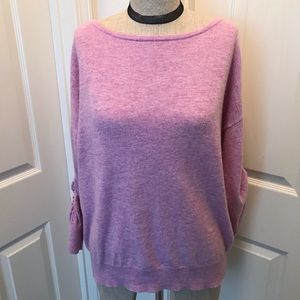 INC 3/4 sleeve sweater with ruching on arms